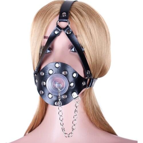 Ring Gag Open Mouth Gag PU Leather Bondage Restraint Oral Gag Adult Games Exotic Slave BDSM Sex Toys for Couples Women