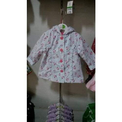 Beautiful toddler, baby girls / baby / girls white floral jacket w pink fleece lining, autumn jacket size 12M, 18M