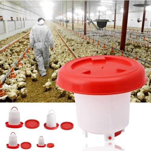 Round Bubble Chicken Drinking Fountain Device Hanging Cup Waterer Bowl Pet Poultry Water Drinker Household Pet Feeding