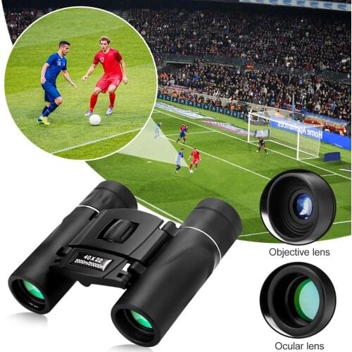 Outdoor Camping 40x22 Lightweight Telescope Mini Folding High Definition Binoculars Hiking Travel Compact 2000M Long Range