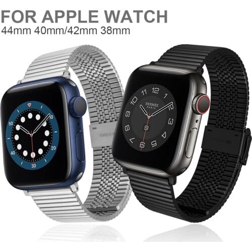 Metal Stainless Steel Mesh Band For Apple Watch 44mm 40mm Series 6 SE Watchband Bracelet For iWatch 42mm 38mm Men Women Strap