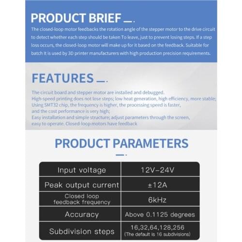 MKS SERVO42A NEMA17 closed loop stepper motor Driver CNC 3D Printer Parts LX9B