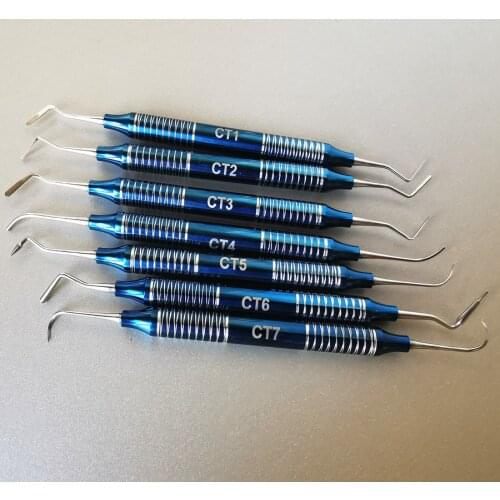 7Pcs/set Dental resin filler Aesthetic restoration kit fit for LM Resin knife Plastic dresser with stainless steel handle