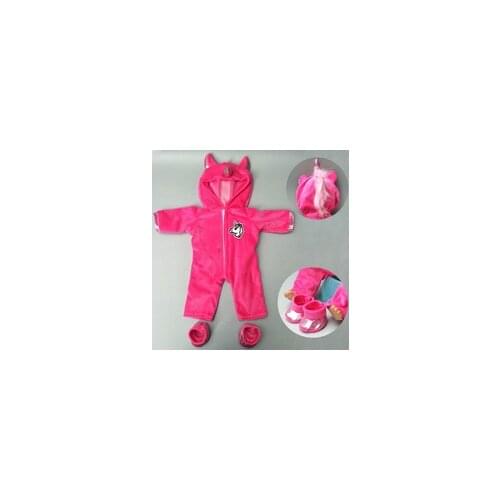 Doll clothes for 43cm Baby doll winter coat outfit set for 17 inch reborn baby doll coat hoodie suit with for doll wear