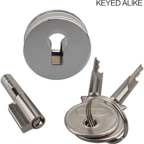 Wholesale 100PCS All Keyed Alike Sliding Glass Showcase Lock Suits Display Cabinet Lock Glass Door Lock JF1387