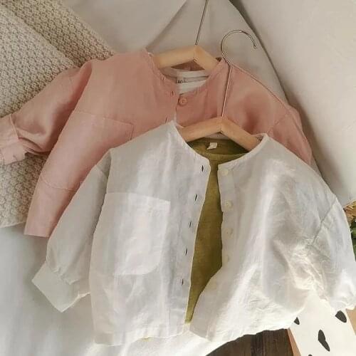 Girls sunscreen coats kids summer girls cotton Cardigans children jacket baby girls pink color sunscreen coats P5022