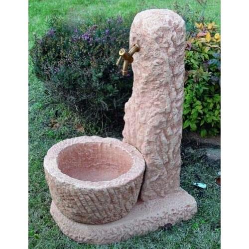 Bonfante drinking fountain in stone veneer Iceland tobacco