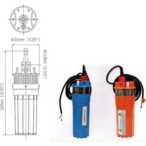 12V 6L/min Submersible DC Solar water pump DC diaphragm pump for 30M Deep Well