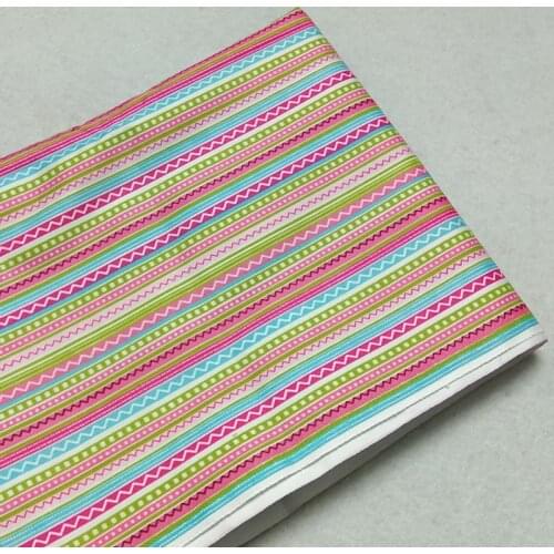 Africa Rainbow Colors Stripe Printed 100% Cotton Fabric African Fabric Patchwork apparel quilting cushion sheet baby cloth home
