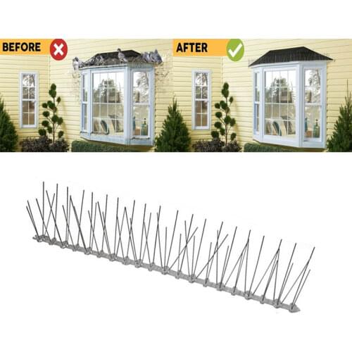 Stainless Steel Bird and Pigeon Spikes Anti Bird Anti Pigeon Spike for Get Rid of Pigeons and Scare Birds Pest Control