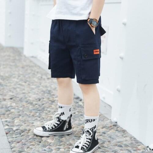 Lasted Shorts Spring Summer Thin Casual Pants Boys Kids Trousers Children Clothing Teenagers School Cotton Formal Sport High Qua