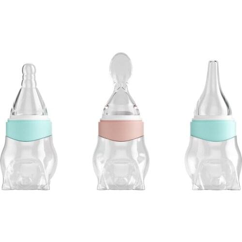 Infant feeding silicone pacifier to feed rice cereal anti-choke with graduated measuring cup medicine feeder baby things