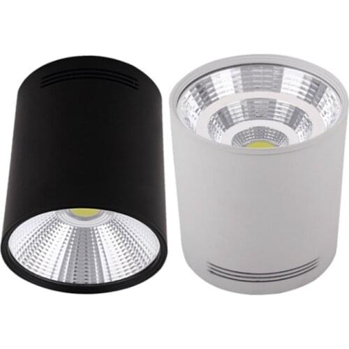 Round Dimmable LED COB Ceiling Spotlights 7W/9W/12W/15W/18W Surface Mount Downlights Kitchen Bedroom Livingroom Indoor Lighting