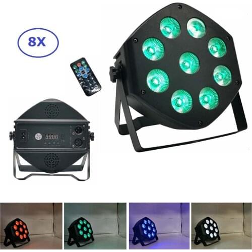 LED Par Light RGBW 9X10W Disco Wash Light DJ Equipment 7 Channel DMX 512 LED Uplights Stage Lighting Effect Party Lighting Music