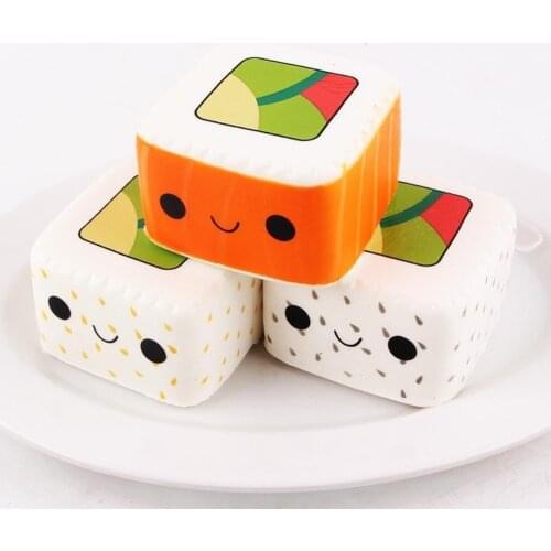 Squeeze Cute Sushi Shape Phone Straps Stress Relief Slow Rising Squeeze Toys