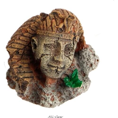 Egyptian Pharaoh Ancient Sphinx Ruins Aquarium Ornament Fish Tank Decoration