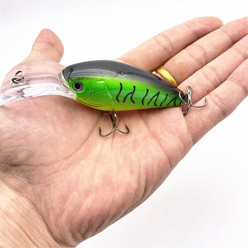 1PCS Big Mouth Sinking Sea Fishing Lures 21g/105mm Bionic Laser Wobblers for Fishing Trout Hard Bait Tackle Pesca 5 Color Jig