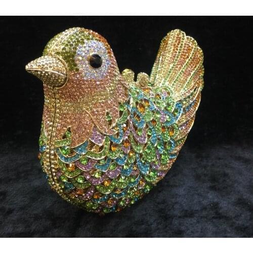 Women bird shape Crystal Wedding prom Handbags Women Bags Designer Rhinestone Diamond Bridal Clutches bags Ladies Party Purse
