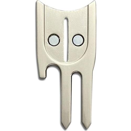 1Pcs Gold/Silver Color Golf Repair Tool Golf Divot Repair Tool With Golf Ball Marker Golf Training Aid Putting Green Tool