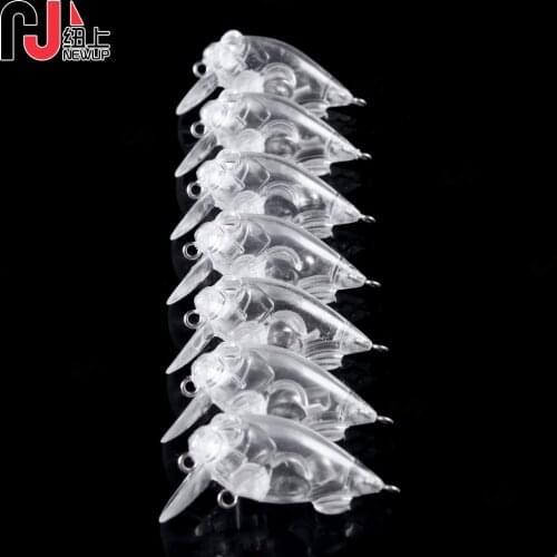 10pcs Unpainted Crankbait Fishing Lure 4cm 5.2g Deep Crank Wobbler Fishing Lures Blank Minnow Fishing Tackle