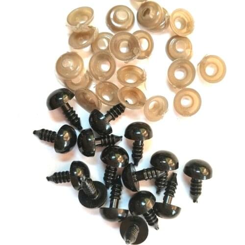 100PCS Eyeball Doll Accessories Black Plastic Plush Safety Eyes Amigurumi for Toys 6mm 8mm 12mm DIY Funny Toy Eyes Animal