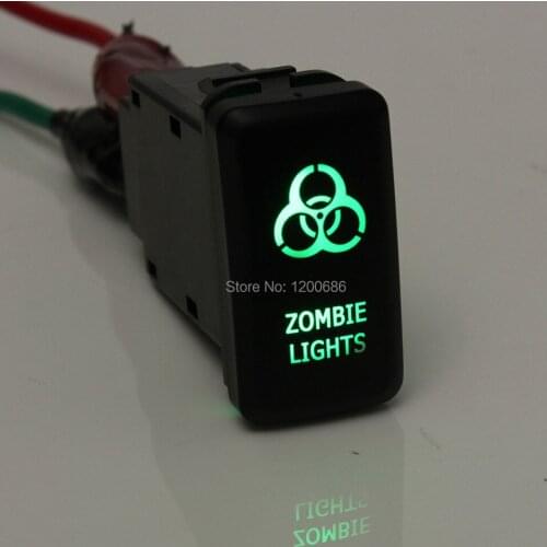 12V 20A Bar ARB 5P Push Rocker Toggle Switch Blue LED Light Waterproof switches wire harness