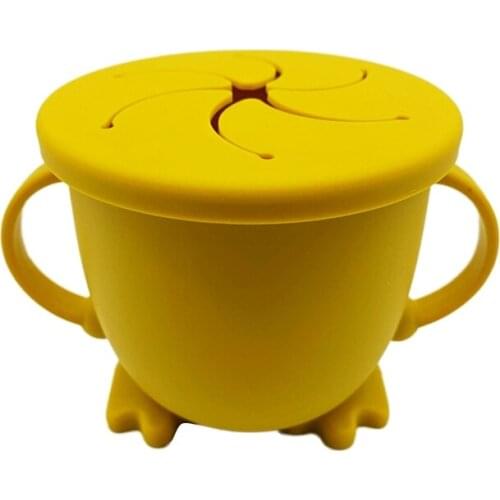 2021 New 200ML Baby Infant Learning Feeding Food Bowl Cup with Handle Silicone Snack Dish