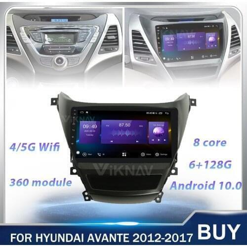 9 Inch Android Touch Screen Car Radio GPS Navigation For Hyundai Avante 2012 2013 2014-2017 Car Multimedia Player Stereo 128G