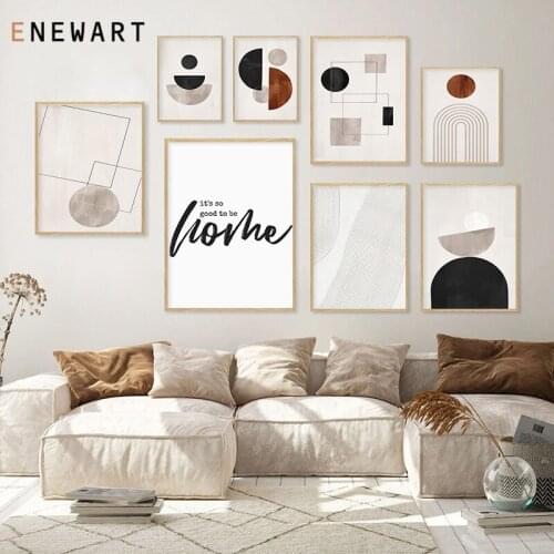 Abstract Beige Graphic Shapes Canvas Painting Poster Home Wall Art Nordic Modern Print Painting Picture for Living Room Decor