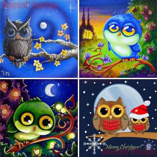5d diamond painting full square cartoon owl 5d diamond embroidery full set 5d diamond mosaic sale decortion home diamond art kit