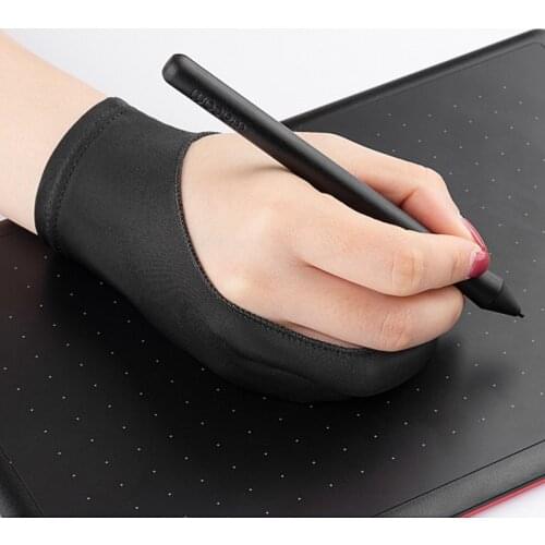 Drawing Two Finger Glove Graphics Drawing Tablet Black 2 Finger Anti-fouling,both For Right And Left Hand for Male/Female 2021