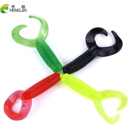 HENGJIA 20pcs/lot Soft Rubber Insect Worms 3.5cm/20g Isca Artificial Fishing Lure Wobblers Fishing Tackle
