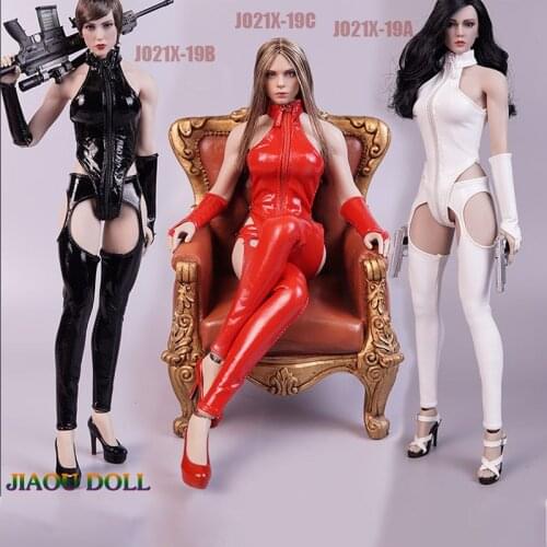 JIAOUDLL 1/6 Scale Soldier JO21X high-neck Corset Leather Pants Suit For 12" Action Figures Body DIY Accessories