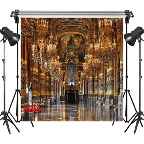 LB Vinyl Gorgeous Church Candle Chandelier Mural Palace 10X10FT Studio Backdrop Photography Photo Props Photographic Background