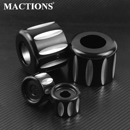 Motorcycles Rear Shock Lower & Shock Top Mount Bolt Covers For Harley Sportster XL883 XL1200 XL 883 1200 48 2004-2015 Black