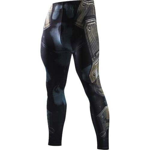 Men 3D Printing Compression Running Fitness Tights Pants Mens Gym Training Jogging Pants Quick Dry Trousers Workout Yoga Bottoms