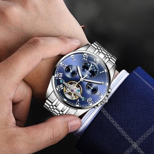 2020 Automatic Tourbillon Men Mechanical Watch Top Brand Luxury Sapphire Glass Men Wacth Waterproof Wristwatch Relogio Masculino