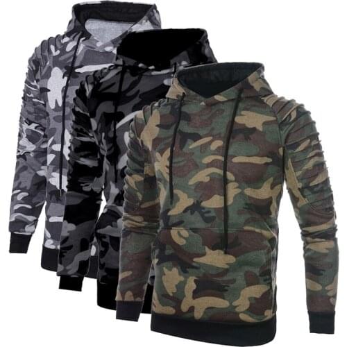 Mens Running Sweaters Military Hooded Sweatshirts Training Exercise Sweater Camouflage Pullovers Gym Fitness Sportswear Men