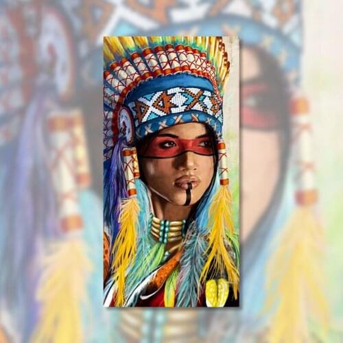 Painting by numbers art paint by number Big painting king DIY digital painting character national Indian traditional costume eag