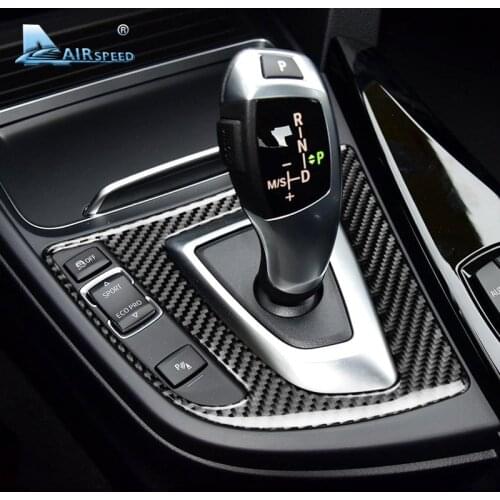 Carbon Fiber Interior Gearshift Panel Cover Sticker for BMW 3 Series F30 F34 320d 320i 328i 335i F36 428i 430i 435i Accessories