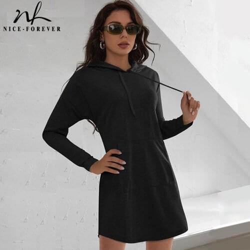 Женские длинные толстовки NICE-FOREVER China At AliExpress