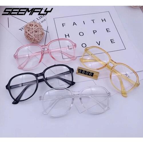 Seemfly 0 -1 -1.5 -2 -2.5 -3.0 To -6.0 Finished Myopia Glasses Unisex Eyewear Transparent Black Frame Spectacle Male Goggle New