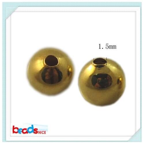 Beadsnice ID25265 wholesale Seamless spacers beads for jewellery making decorations brass 5mm in stock item for gift