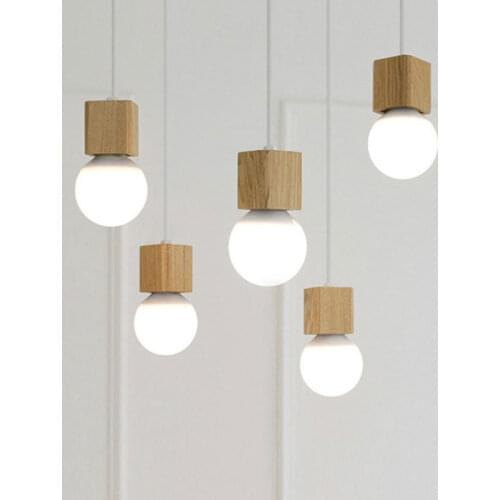 Modern simplicity LED E27 Wood Pendant light Home improvement Wood decoration Pendant lamp
