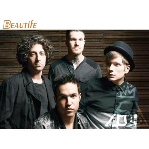 Custom FALL OUT BOY Poster Cloth Silk Poster Home Decoration Wall Art Fabric Poster Print 30X45cm,40X60cm.50X75cm,60X90cm
