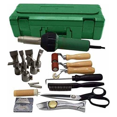 1600W Professional PVC Roofing Welding Tools Heat Gun Kit Plastic Welder Hot Air Weld Gun with Roofing Seam Rollers Seam Tester