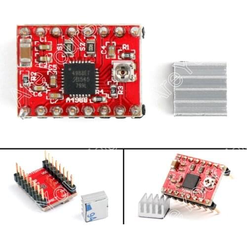 Areyourshop Sale 20PCS Red A4988 Stepper Motors Driver With Heatsink For 3D Printer