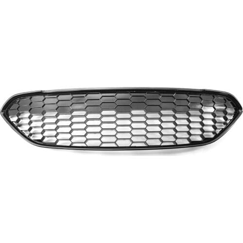 Honeycomb Black Upper Grille Replacement for Ford Fiesta Zetec-S 2013-2017 Front Bumper Centre Grille