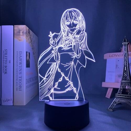Anime Re Zero Echidna Led Night Light for Bedroom Decor Birthday Gift Night Lamp Echidna Light Re Zero Drop Shipping Gadget