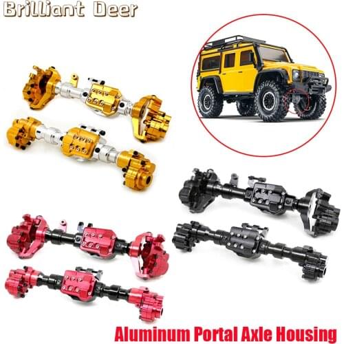 TRX4 Aluminum Portal Axle Housing for 1/10 RC Crawler Traxxas TRX-4 Defender Bronco G500 Chevrolet Metal Upgrade Parts